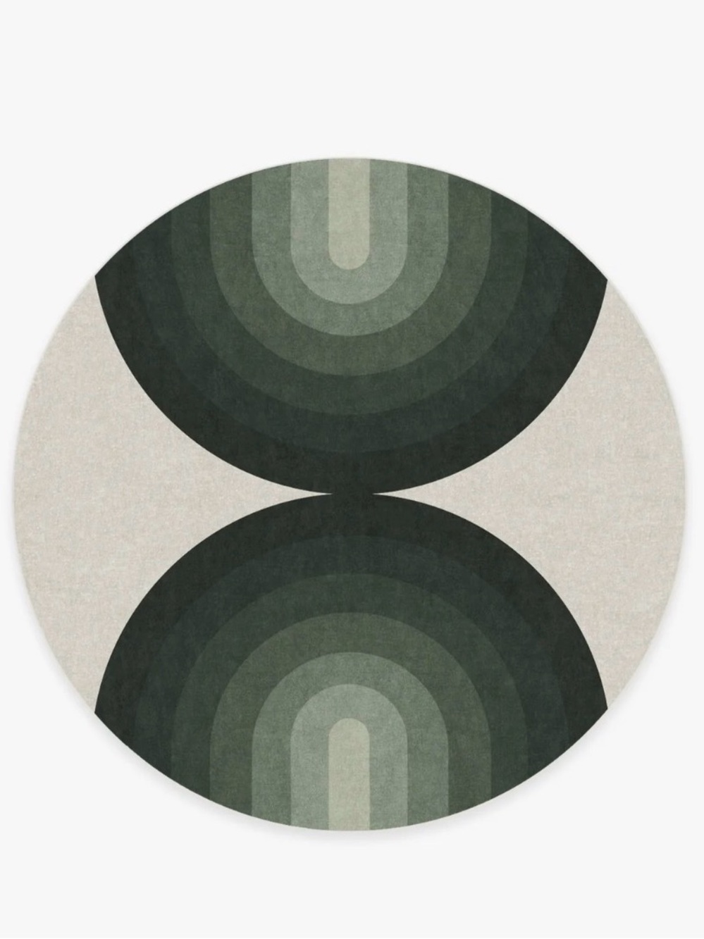 Ruggable Round Sage Green and Cream 8 ft round rug